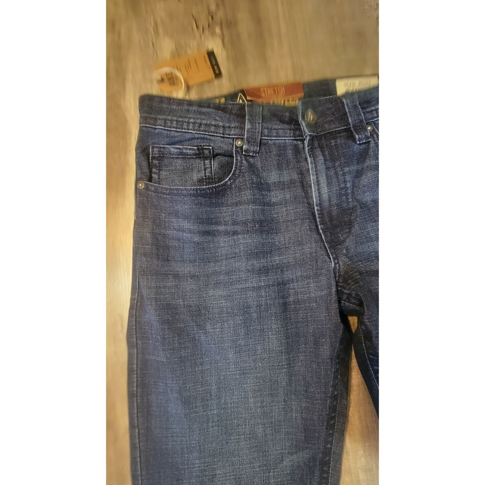 TK Axel Mens 34x32 Slim Boot Stretch Dark Blue Denim Jeans New NWT - Picture 5 of 16